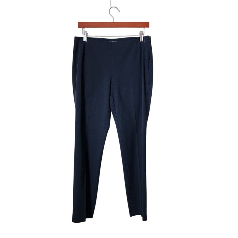 LAFAYETTE 148 Chrystie Navy Stretch Slim Tailored Ankle Pants Size 4